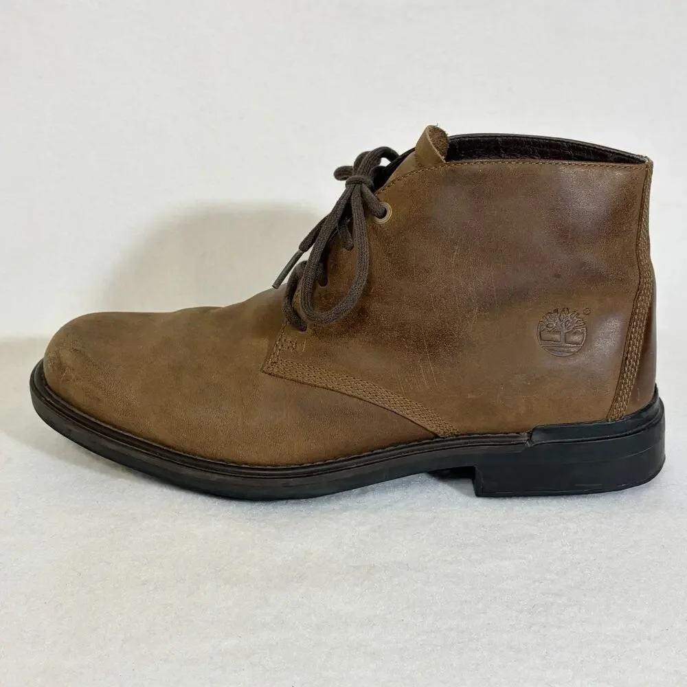 Timberland Chukka Boots Mens Size 10.5 Leather Waterproof Lace Up